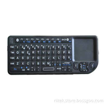 Bluetooth Wireless Rii Mini Keyboard With Touchpad ,Laser Pointer (Finland Layout) for PC, HTPC PS3 and Smartphones
